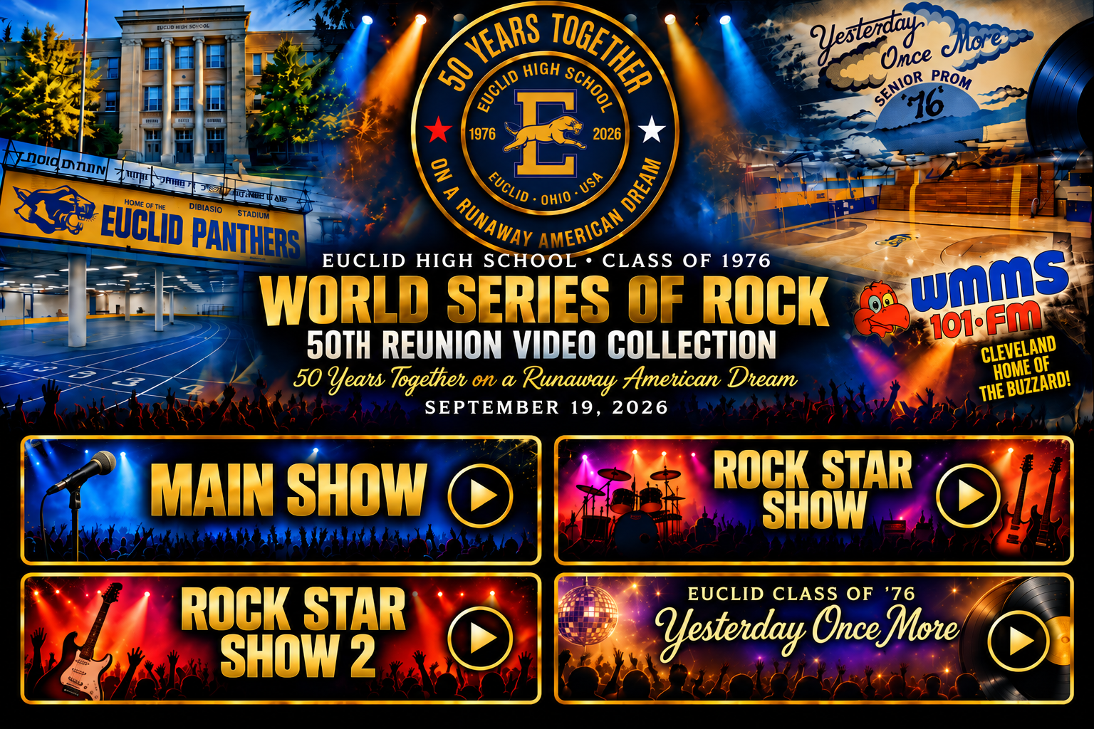 Euclid High School Class of 1976 World Series of Rock 50th Reunion Video Collection